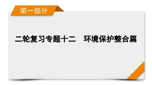 第1部分 专题12-1 环境保护整合篇 课件-2021届高考地理二轮复习