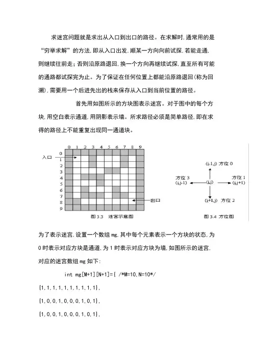 求解迷宫问题