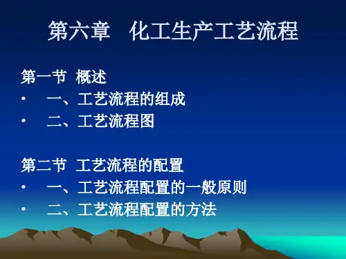 第六章 化工生产工艺流程