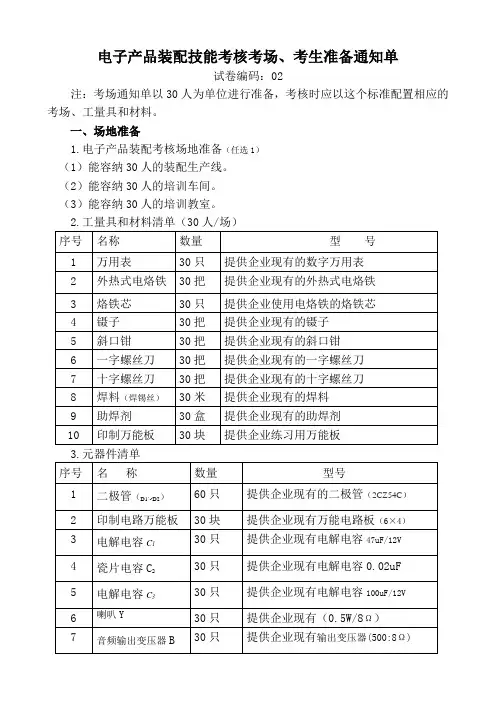 电子产品装接工试题六