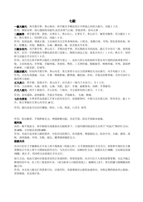七敲  穴位
