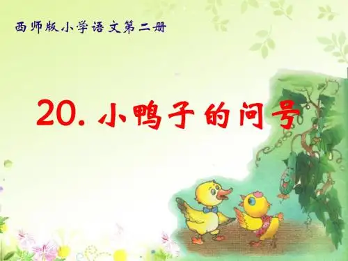 小鸭子的问号