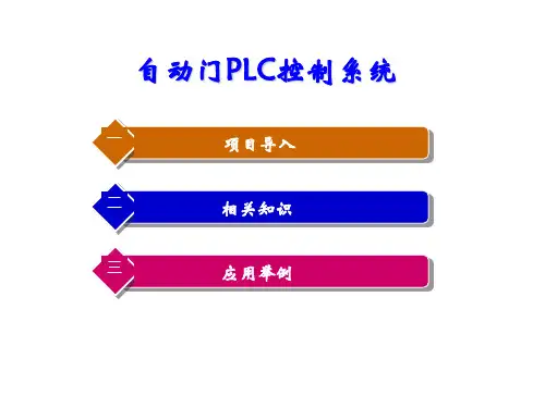 自动门PLC控制系统