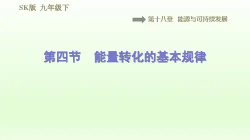 2021春苏科版九年级物理下册课件第18章 18.4能量转化的基本规律
