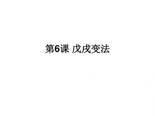 人教部编版八年级历史上册第2单元第6课戊戌变法 (共19张PPT)