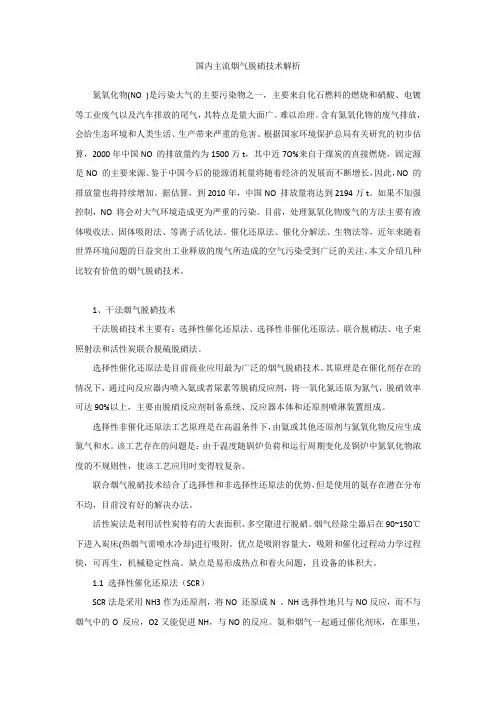 烟气脱硝技术解析