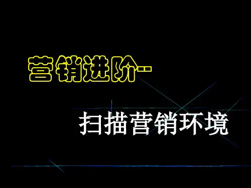 营销进阶扫描营销环境