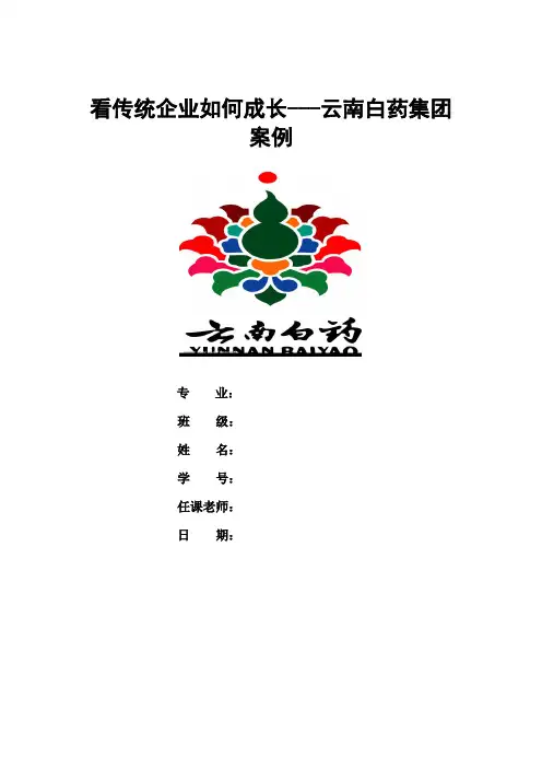 云南白药案例分析