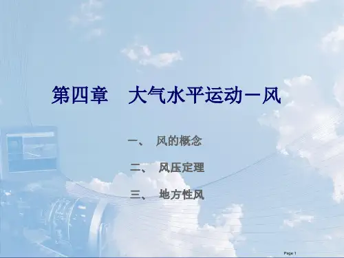 航空气象学 第四章 大气的水平运动-风.