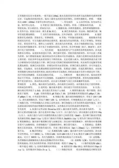 常见症状与体征—腹水