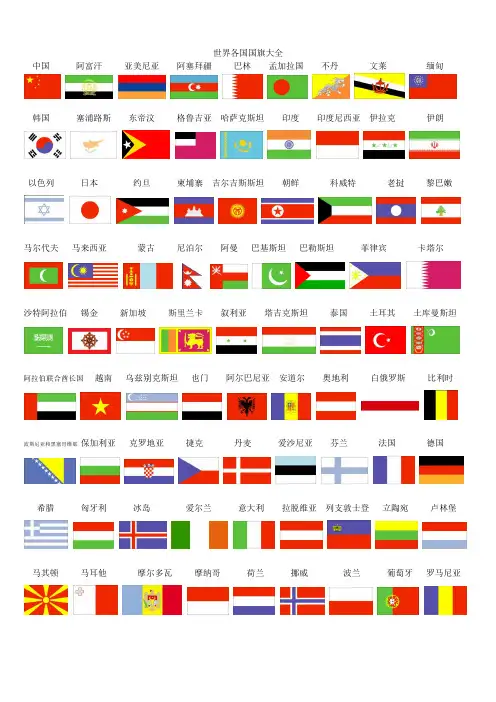 世界各国国旗全(包括名称)
