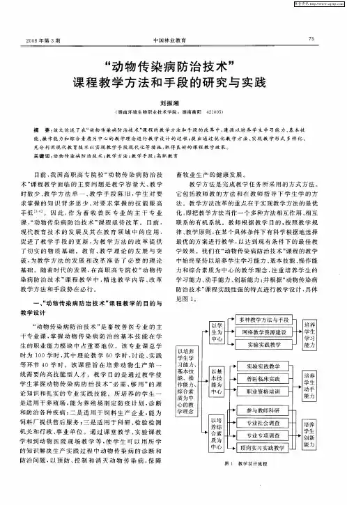 “动物传染病防治技术”课程教学方法和手段的研究与实践