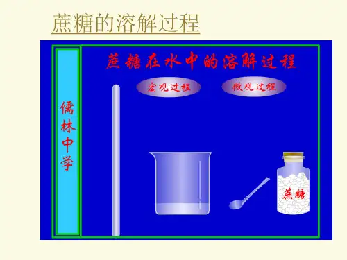 蔗糖的溶解过程
