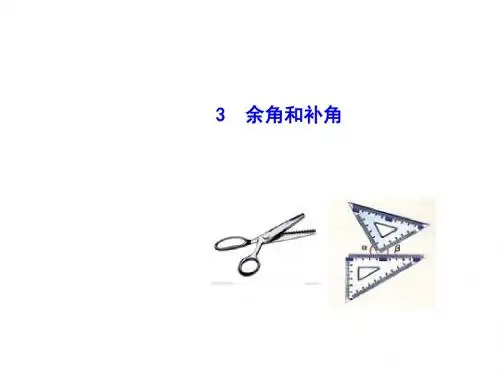 《余角和补角》ppt课件全面版
