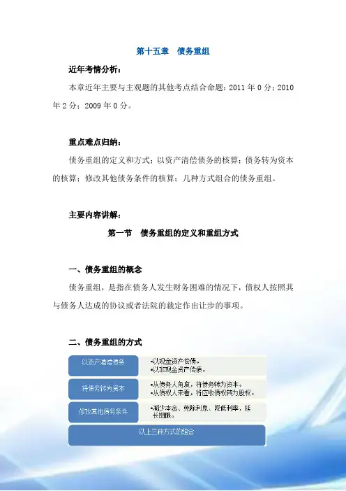 讲义：第16章-债务重组