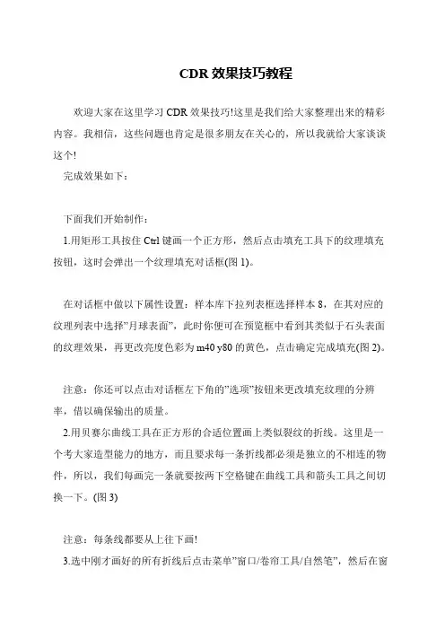 CDR效果技巧教程