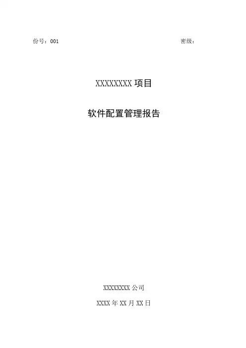 软件配置管理报告