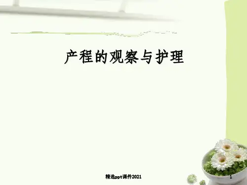 产程的观察和护理PPT课件
