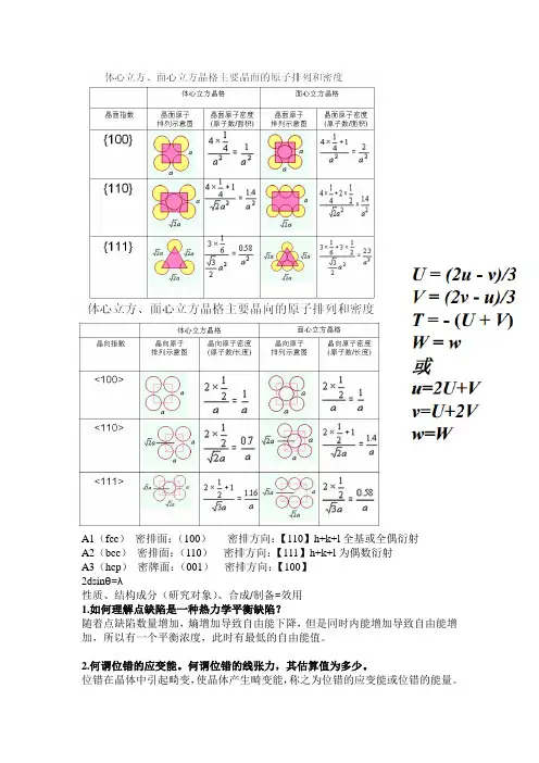 上大材料科学基础简答题