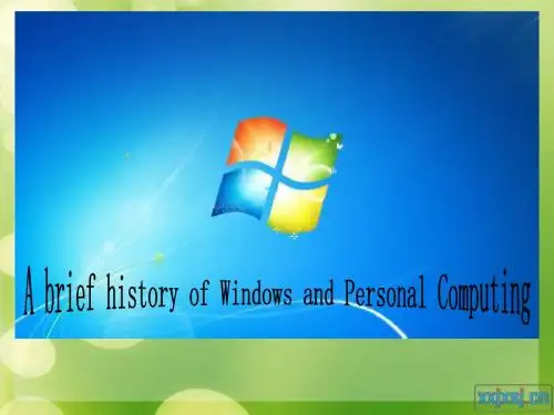 A brief history of Windows and Personal Computing