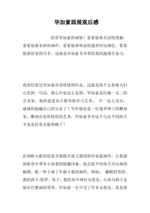 毕加索画展观后感