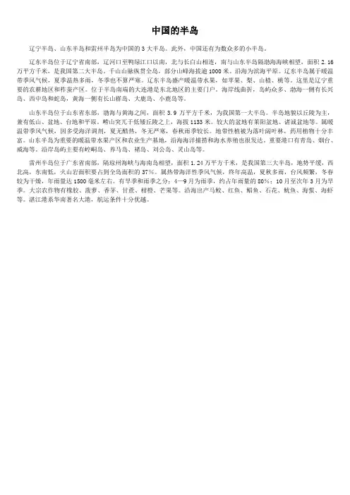 中国的半岛