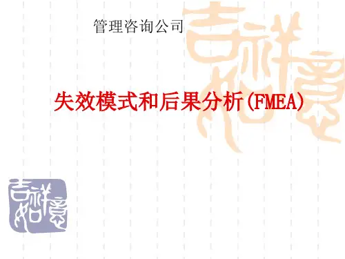 失效模式和后果分析(FMEA)
