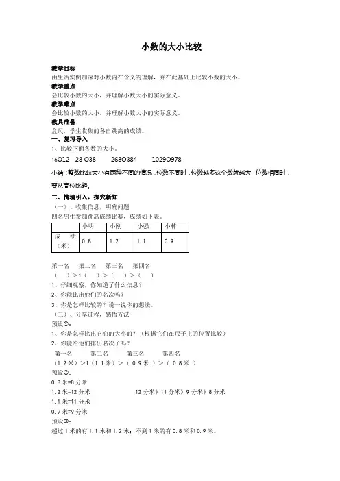 四年级数学下《小数的意义和性质小数的性质和大小比较小数的大小比较》_0