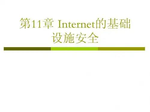 第11章 Internet的基础设施安全