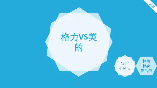 格力美的组织结构对比ppt课件