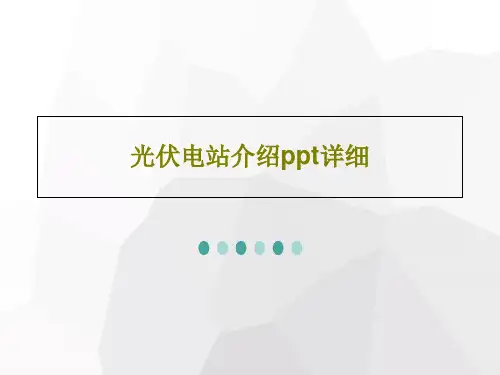 光伏电站介绍ppt详细共69页文档