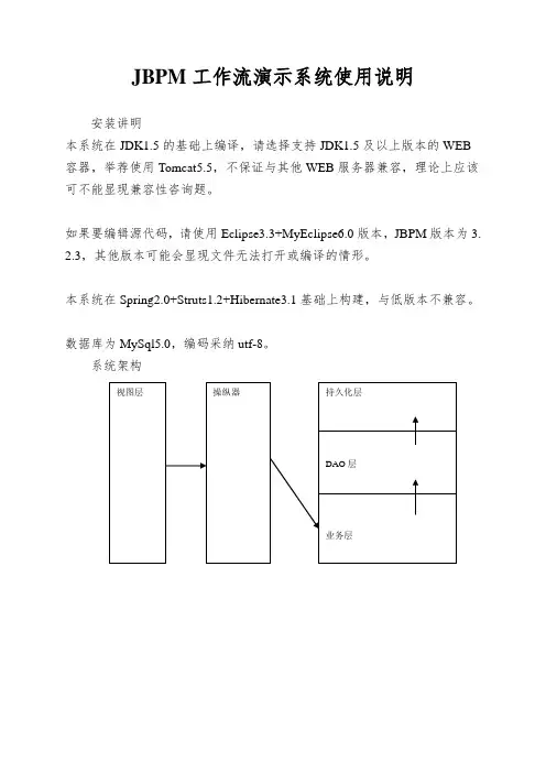 JBPM工作流演示系统使用说明
