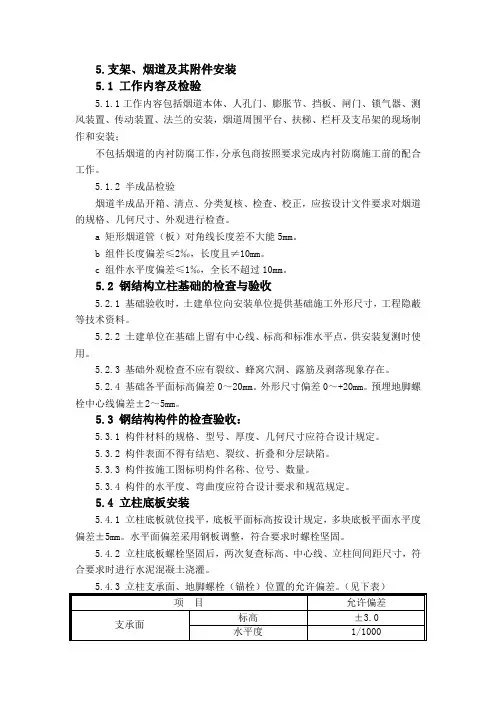烟道制作安装方案..