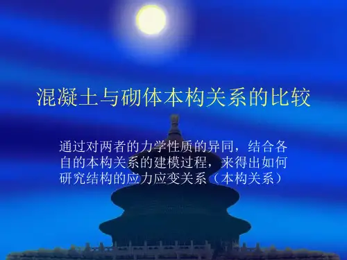 2混凝土与砌体本构关系的比较