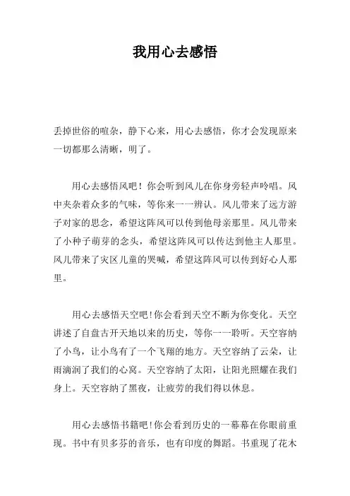 我用心去感悟