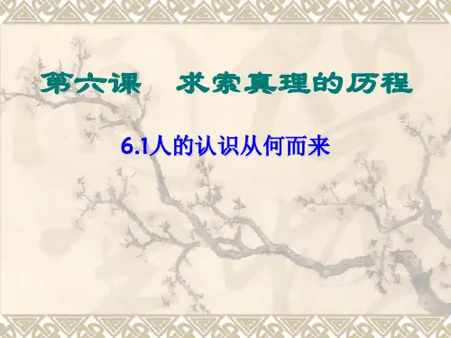 【人教版高中政治必修】人的认识从何而来PPT优秀课件1