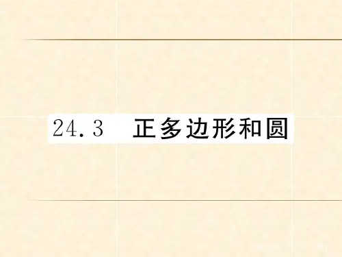 24.3 正多边形和圆