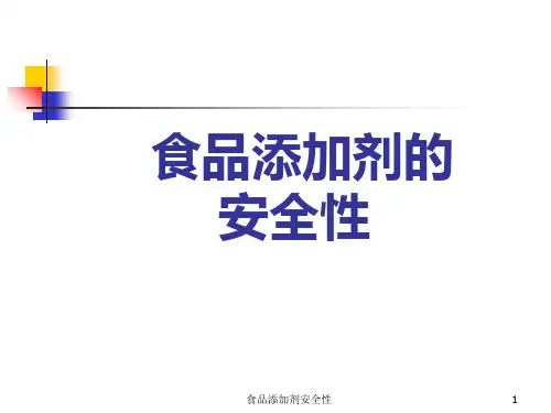 食品添加剂安全性课件