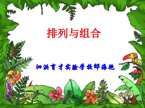 二年级数学排列与组合