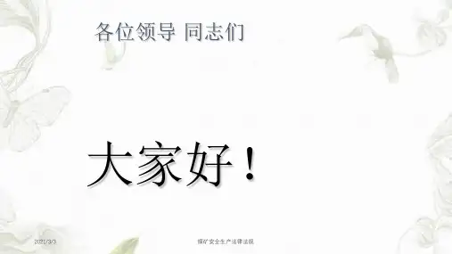 煤矿安全生产法律法规课件