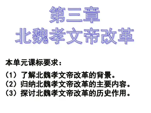 北师大版 选修3北魏孝文帝改革