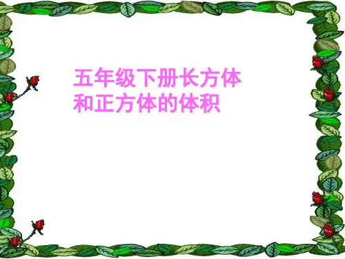 五年级数学下册《长方体和正方体的体积》PPT课件之四(人教版)