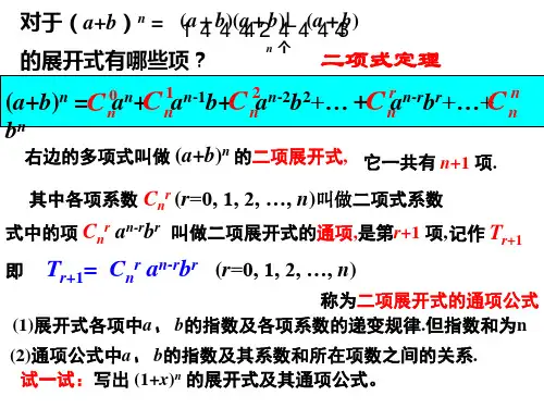 二项式展开式性质