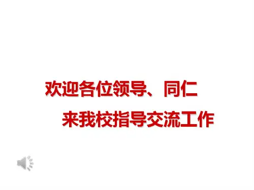 德育推进会工作汇报课件