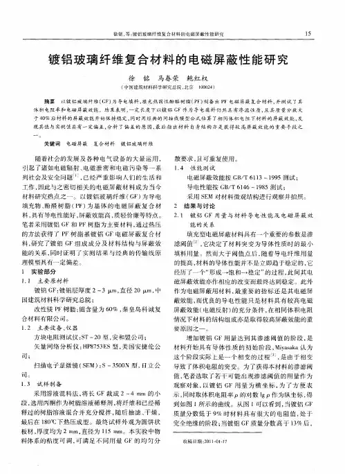 镀铝玻璃纤维复合材料的电磁屏蔽性能研究