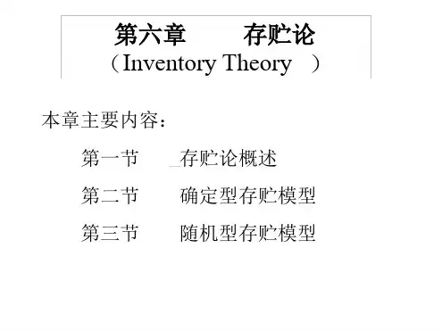 管理运筹学库存论讲解