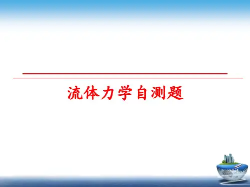 最新流体力学自测题