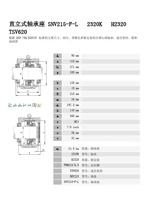直立式轴承座SNV215-F-L + 2320K + H2320 + TSV620