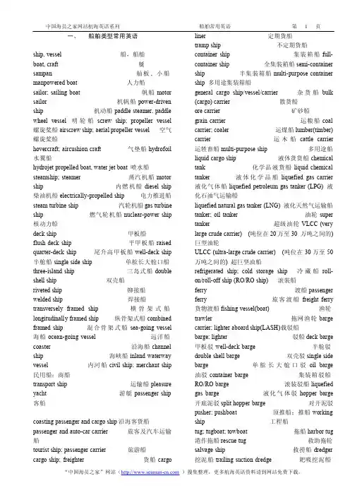 船舶英语字典