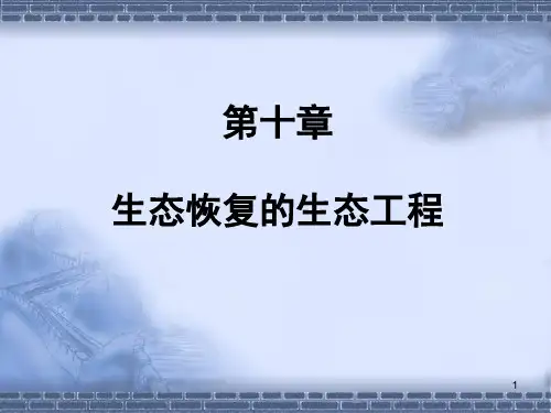 第十章 生态恢复的生态工程优秀课件